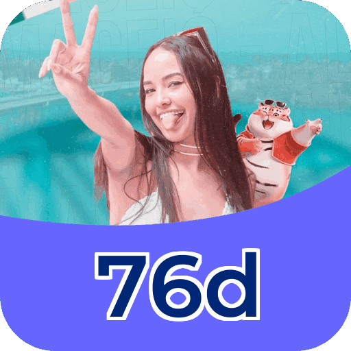 Interface do aplicativo 76d mostrando jogos disponíveis no iOS e Android